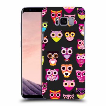 Picasee husă neagră din silicon pentru Samsung Galaxy S8 G950F - Owls