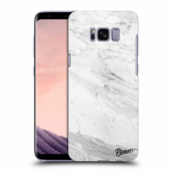 Picasee husă neagră din silicon pentru Samsung Galaxy S8 G950F - White marble