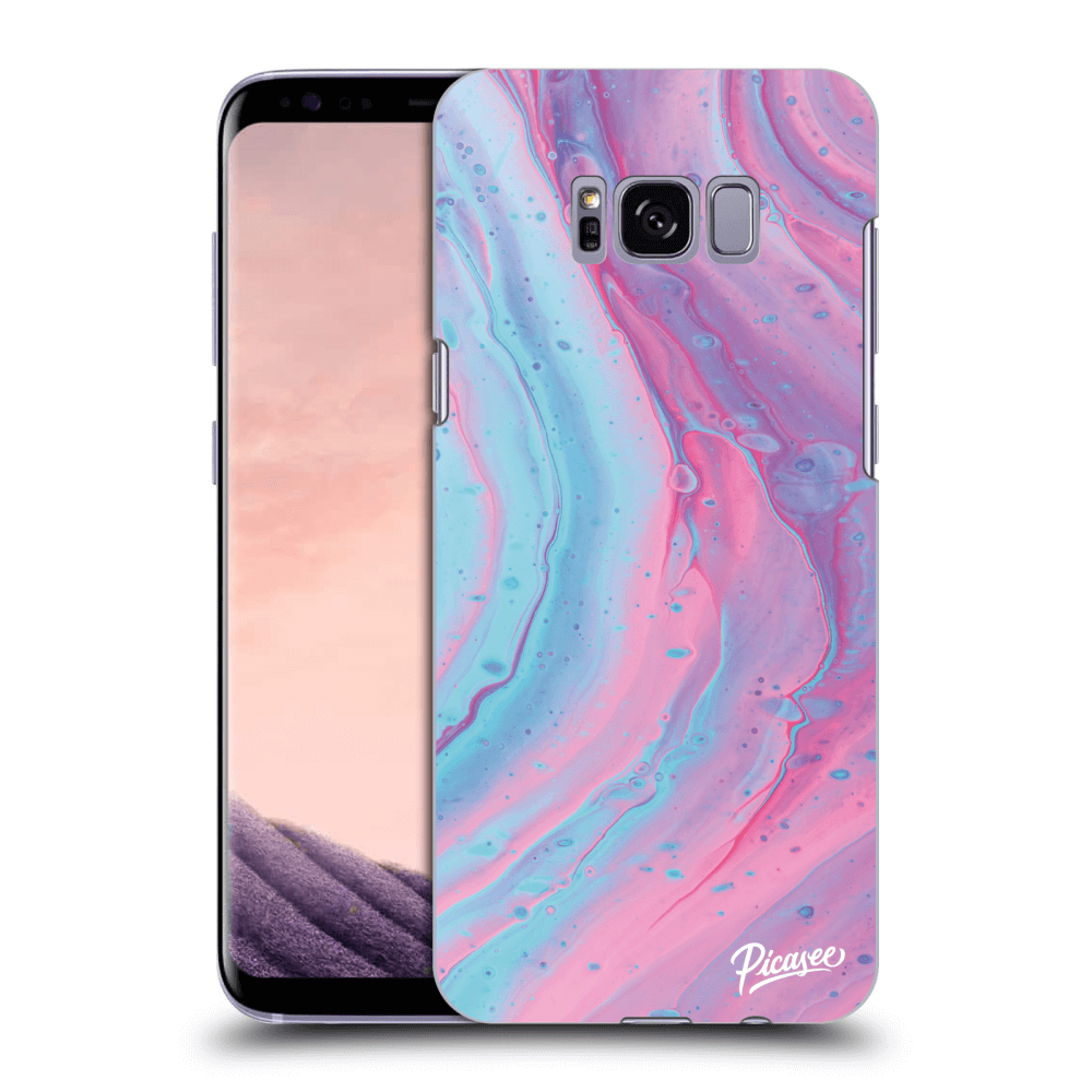 Picasee husă neagră din silicon pentru Samsung Galaxy S8 G950F - Pink liquid