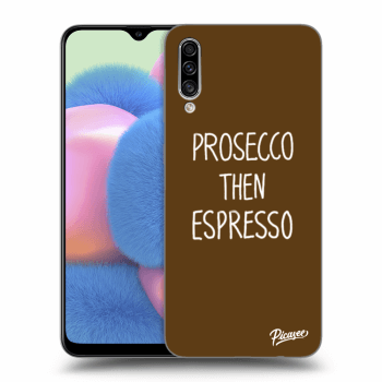 Picasee husă neagră din silicon pentru Samsung Galaxy A30s A307F - Prosecco then espresso