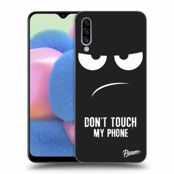 Picasee husă neagră din silicon pentru Samsung Galaxy A30s A307F - Don't Touch My Phone
