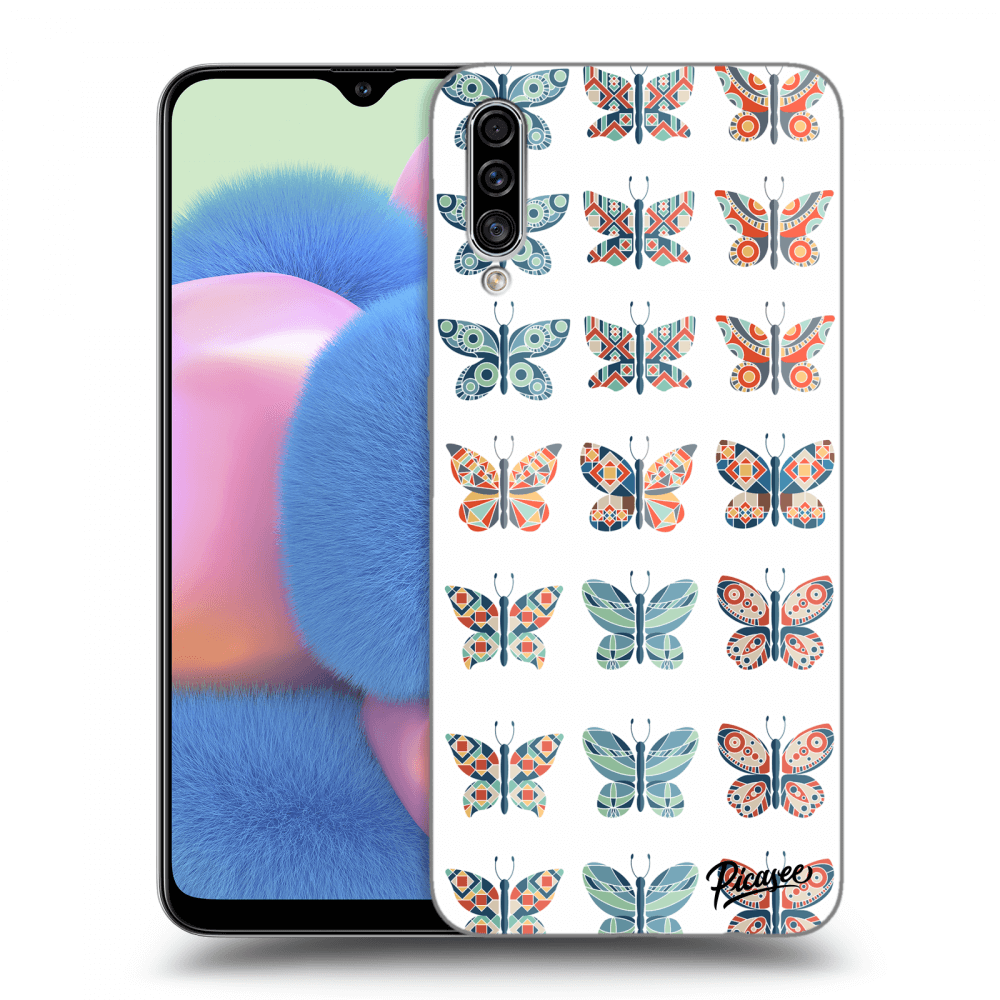 Picasee husă transparentă din silicon pentru Samsung Galaxy A30s A307F - Butterflies