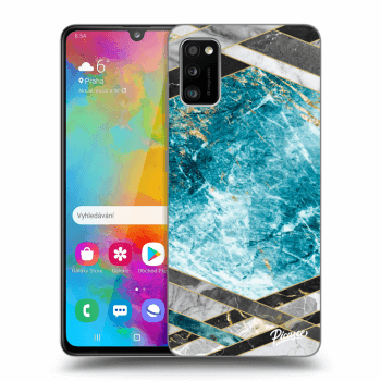 Husă pentru Samsung Galaxy A41 A415F - Blue geometry