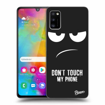 Picasee husă neagră din silicon pentru Samsung Galaxy A41 A415F - Don't Touch My Phone