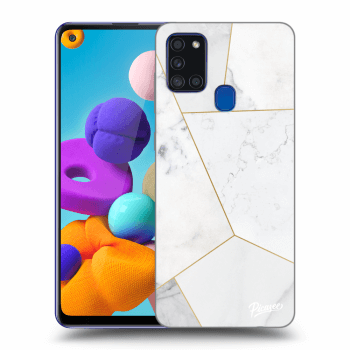 Husă pentru Samsung Galaxy A21s - White tile