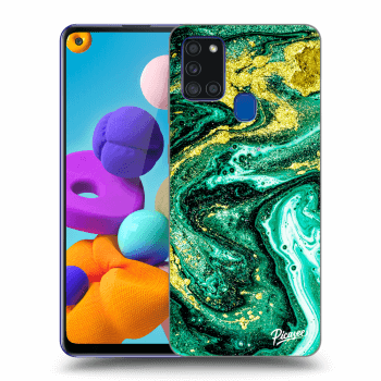 Husă pentru Samsung Galaxy A21s - Green Gold