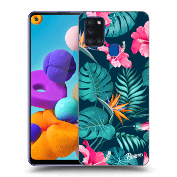 Husă pentru Samsung Galaxy A21s - Pink Monstera