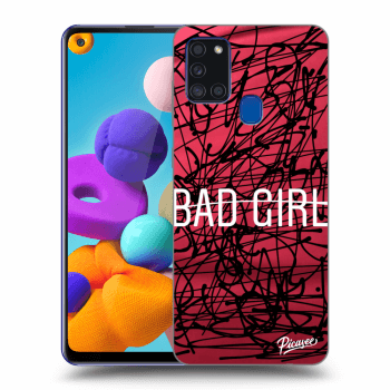 Picasee husă neagră din silicon pentru Samsung Galaxy A21s - Bad girl