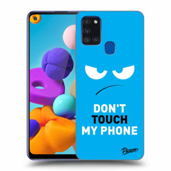 Picasee ULTIMATE CASE pentru Samsung Galaxy A21s - Angry Eyes - Blue