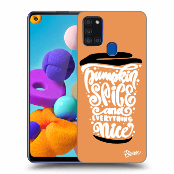 Husă pentru Samsung Galaxy A21s - Pumpkin coffee