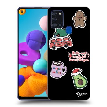 Husă pentru Samsung Galaxy A21s - Christmas Stickers