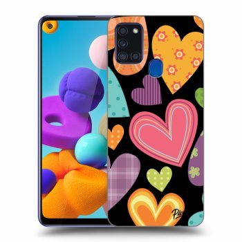Husă pentru Samsung Galaxy A21s - Colored heart