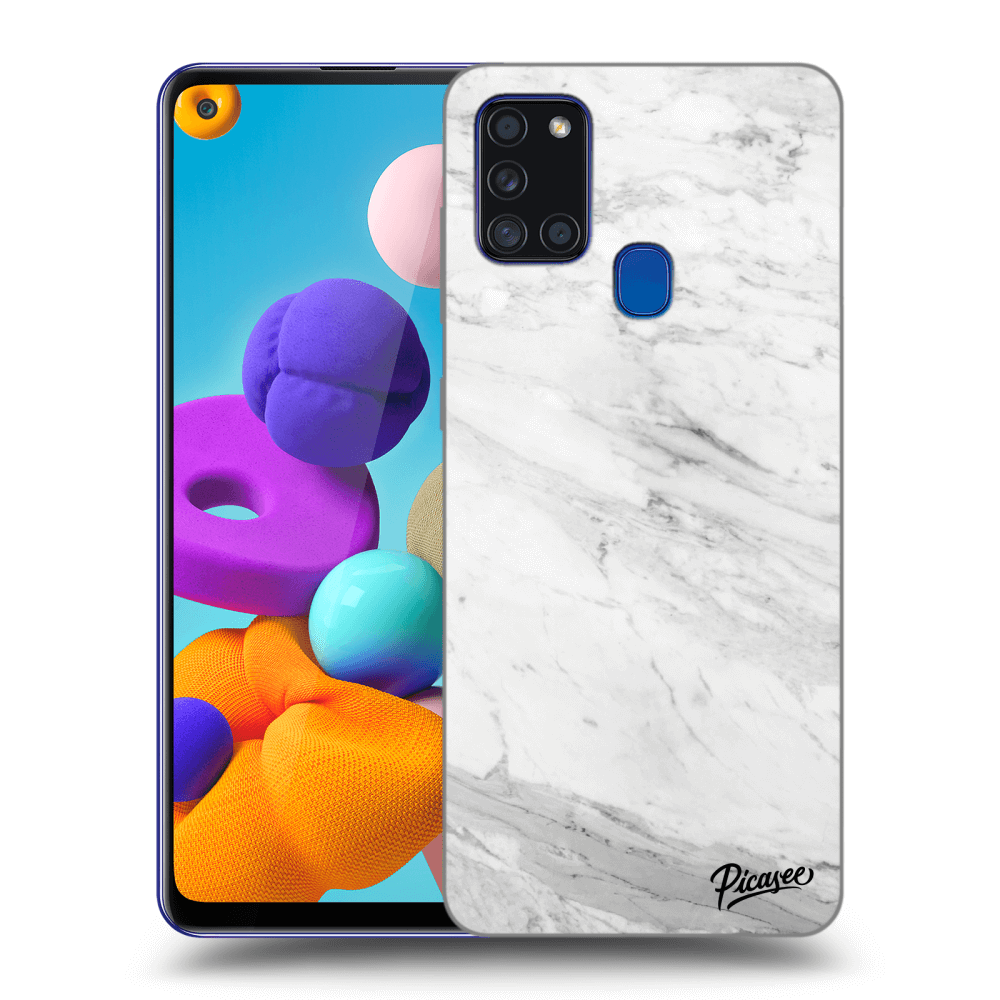 Picasee ULTIMATE CASE pentru Samsung Galaxy A21s - White marble