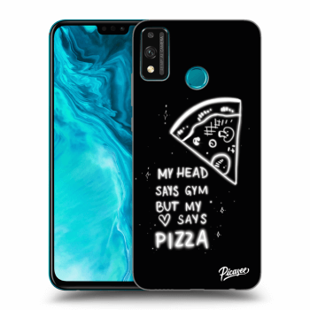 Picasee husă neagră din silicon pentru Honor 9X Lite - Pizza
