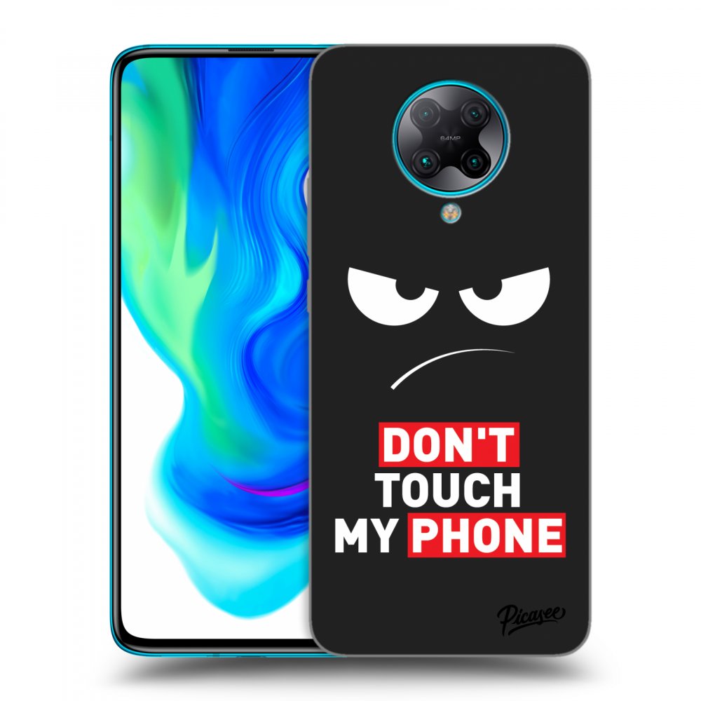 Picasee husă neagră din silicon pentru Xiaomi Poco F2 Pro - Angry Eyes - Transparent