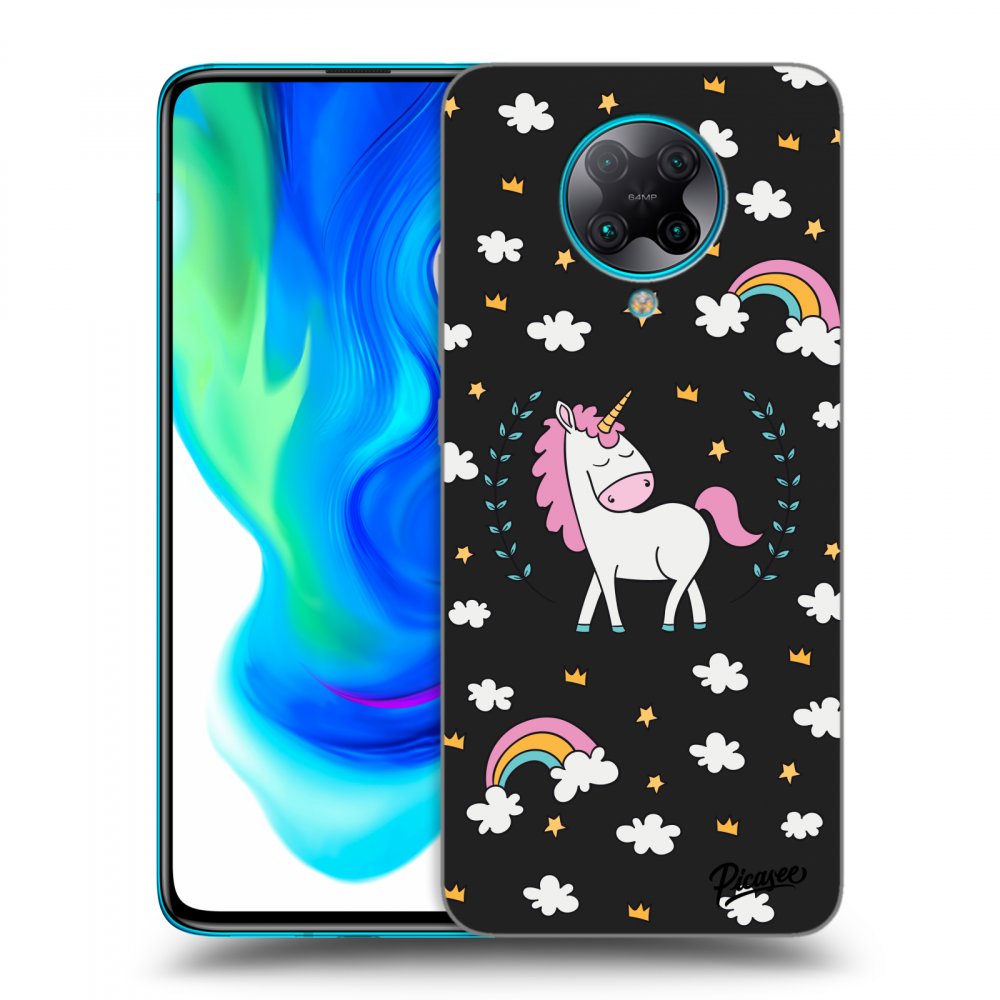 Picasee husă neagră din silicon pentru Xiaomi Poco F2 Pro - Unicorn star heaven