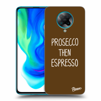 Picasee husă neagră din silicon pentru Xiaomi Poco F2 Pro - Prosecco then espresso