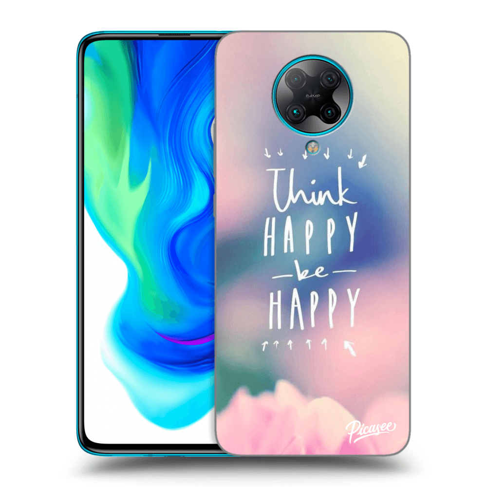 Picasee husă neagră din silicon pentru Xiaomi Poco F2 Pro - Think happy be happy
