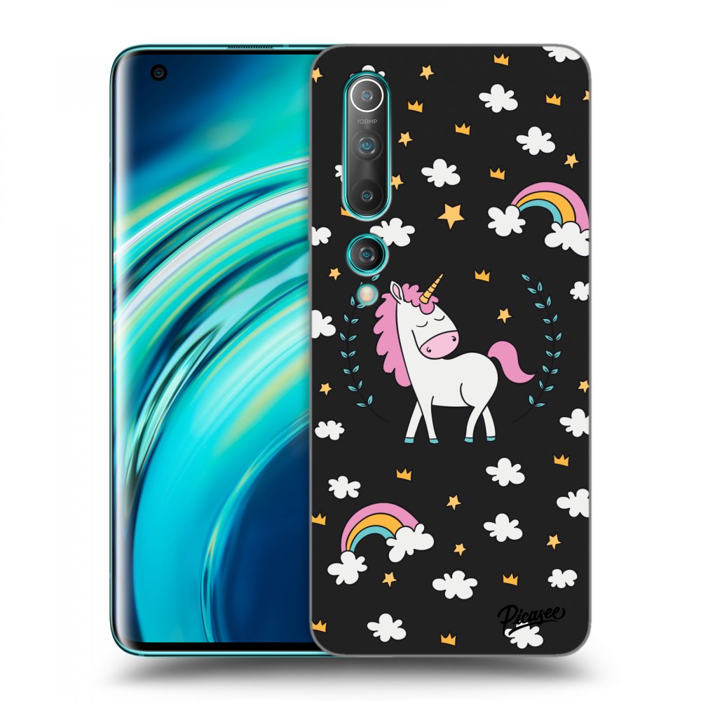 Picasee husă neagră din silicon pentru Xiaomi Mi 10 - Unicorn star heaven