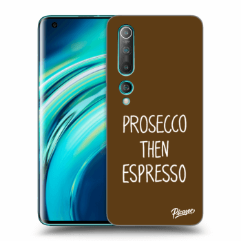 Picasee husă neagră din silicon pentru Xiaomi Mi 10 - Prosecco then espresso