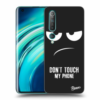 Picasee husă neagră din silicon pentru Xiaomi Mi 10 - Don't Touch My Phone