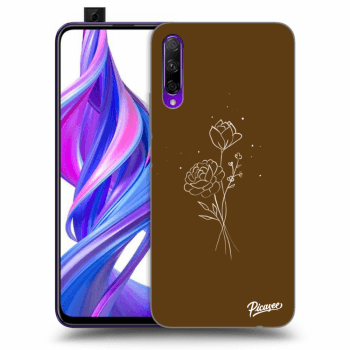 Husă pentru Honor 9X Pro - Brown flowers