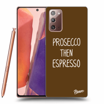Picasee husă neagră din silicon pentru Samsung Galaxy Note 20 - Prosecco then espresso