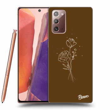 Husă pentru Samsung Galaxy Note 20 - Brown flowers