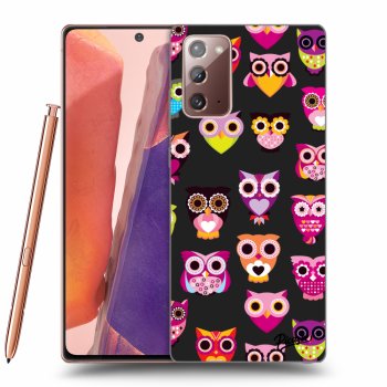 Picasee husă neagră din silicon pentru Samsung Galaxy Note 20 - Owls