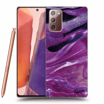 Husă pentru Samsung Galaxy Note 20 - Purple glitter