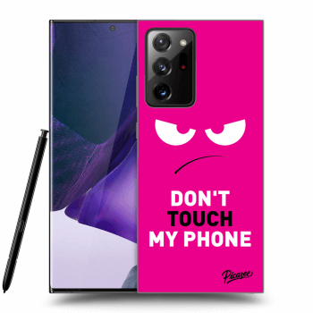 Picasee husă neagră din silicon pentru Samsung Galaxy Note 20 Ultra - Angry Eyes - Pink