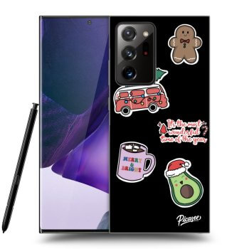 Picasee husă neagră din silicon pentru Samsung Galaxy Note 20 Ultra - Christmas Stickers