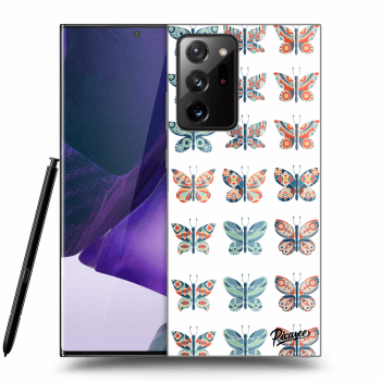Picasee husă neagră din silicon pentru Samsung Galaxy Note 20 Ultra - Butterflies