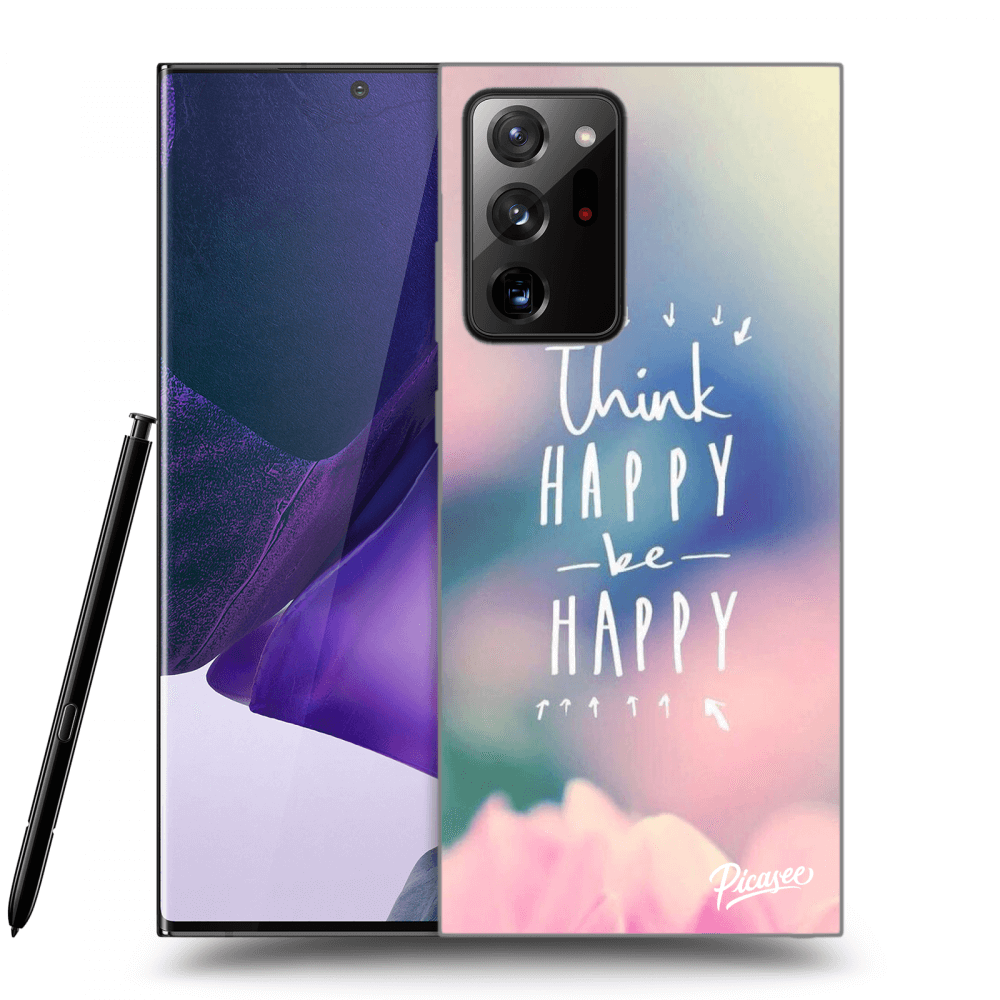 Picasee husă neagră din silicon pentru Samsung Galaxy Note 20 Ultra - Think happy be happy