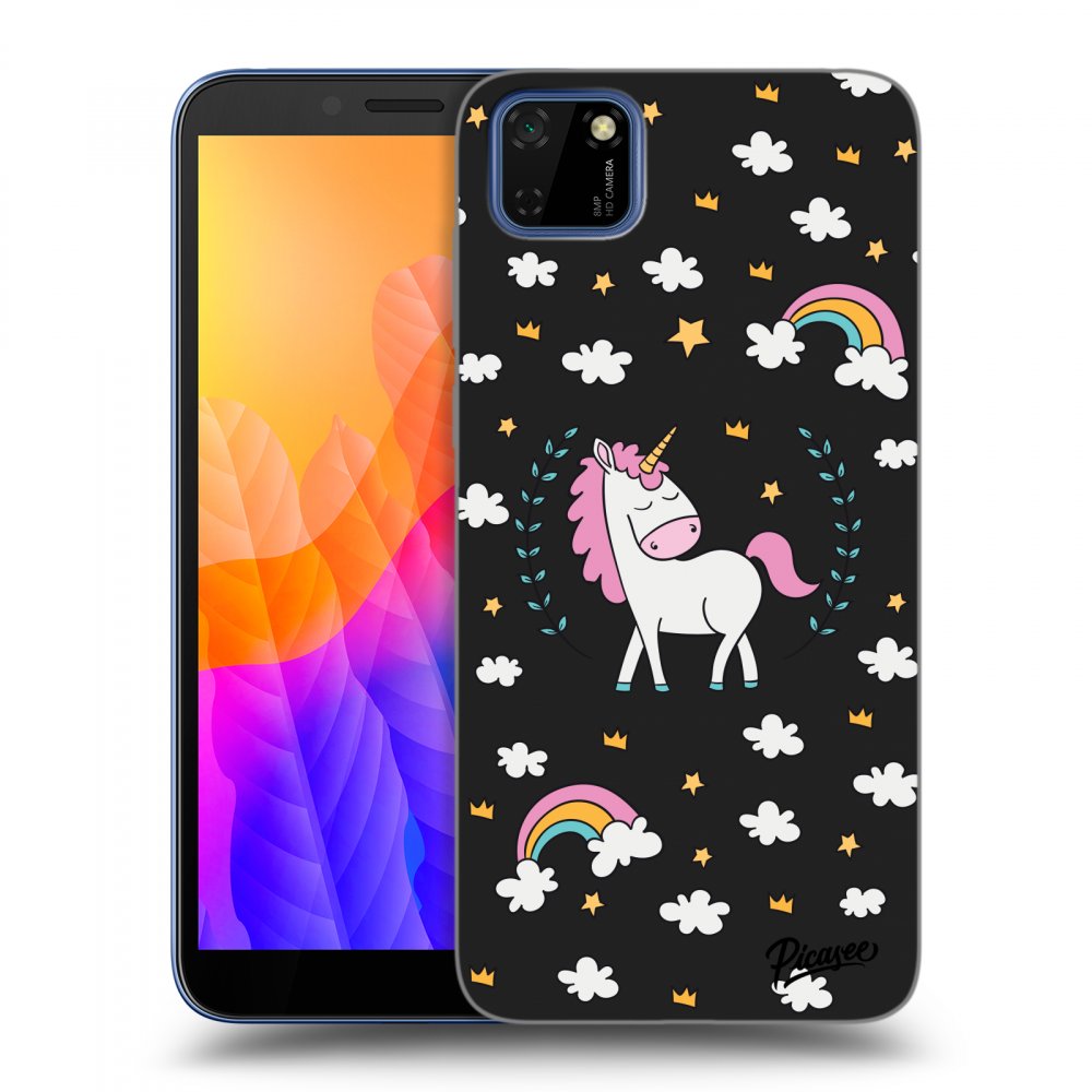 Picasee husă neagră din silicon pentru Huawei Y5P - Unicorn star heaven