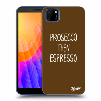 Picasee husă neagră din silicon pentru Huawei Y5P - Prosecco then espresso