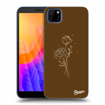 Husă pentru Huawei Y5P - Brown flowers