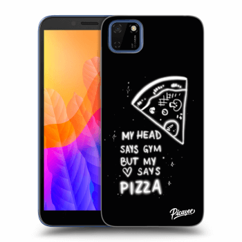Picasee husă neagră din silicon pentru Huawei Y5P - Pizza