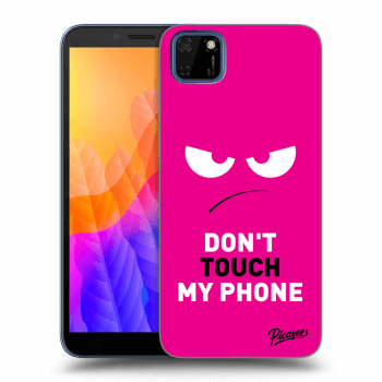 Picasee husă transparentă din silicon pentru Huawei Y5P - Angry Eyes - Pink