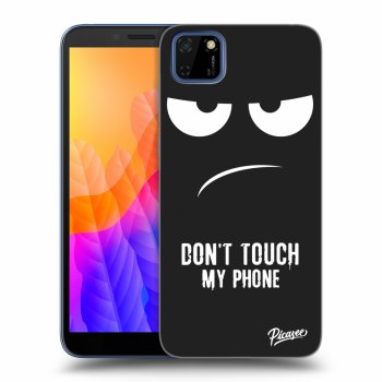 Picasee husă neagră din silicon pentru Huawei Y5P - Don't Touch My Phone