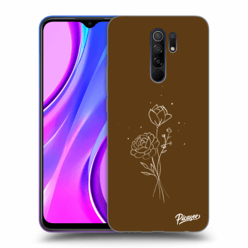Picasee ULTIMATE CASE pentru Xiaomi Redmi 9 - Brown flowers