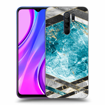 Husă pentru Xiaomi Redmi 9 - Blue geometry