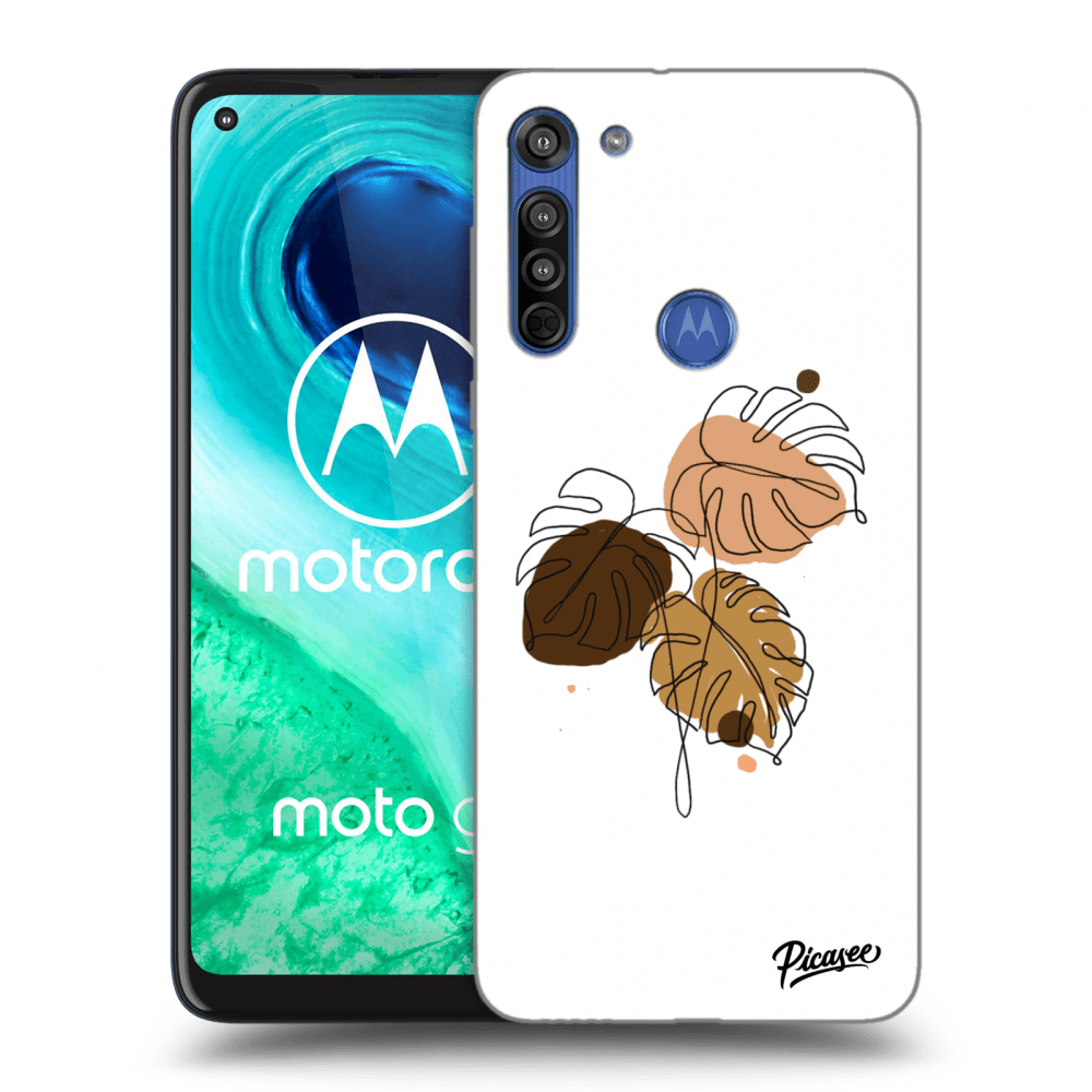 Picasee husă transparentă din silicon pentru Motorola Moto G8 - Monstera