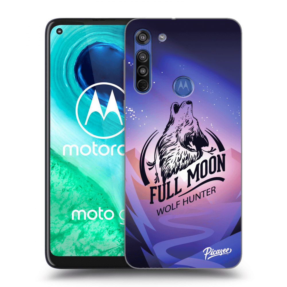 Picasee husă transparentă din silicon pentru Motorola Moto G8 - Wolf