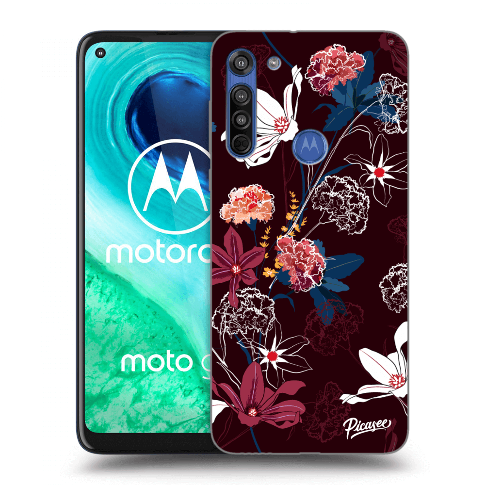 Picasee husă neagră din silicon pentru Motorola Moto G8 - Dark Meadow
