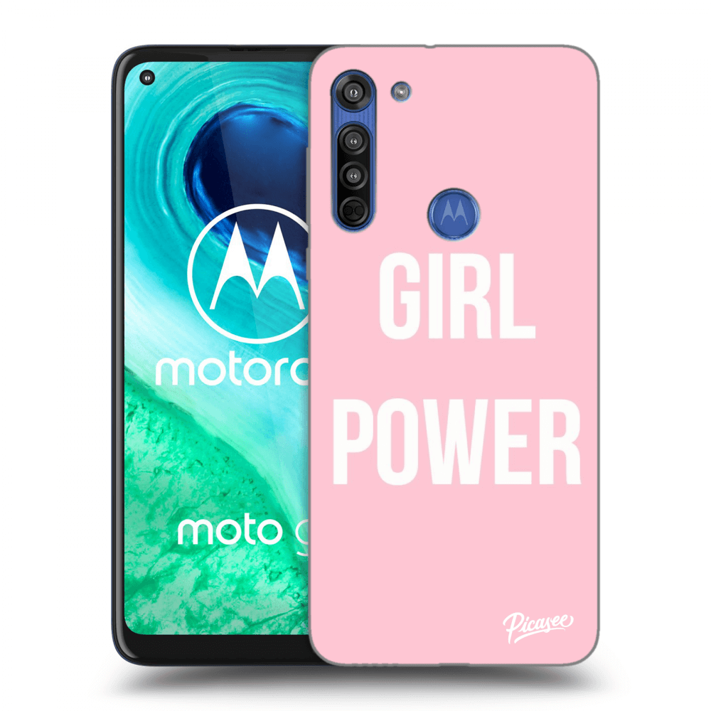 Picasee husă transparentă din silicon pentru Motorola Moto G8 - Girl power