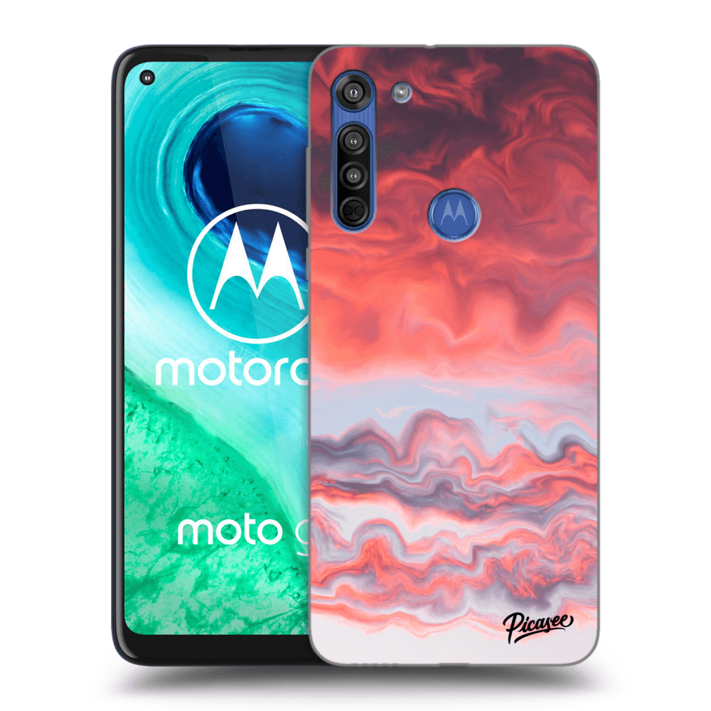Picasee husă transparentă din silicon pentru Motorola Moto G8 - Sunset
