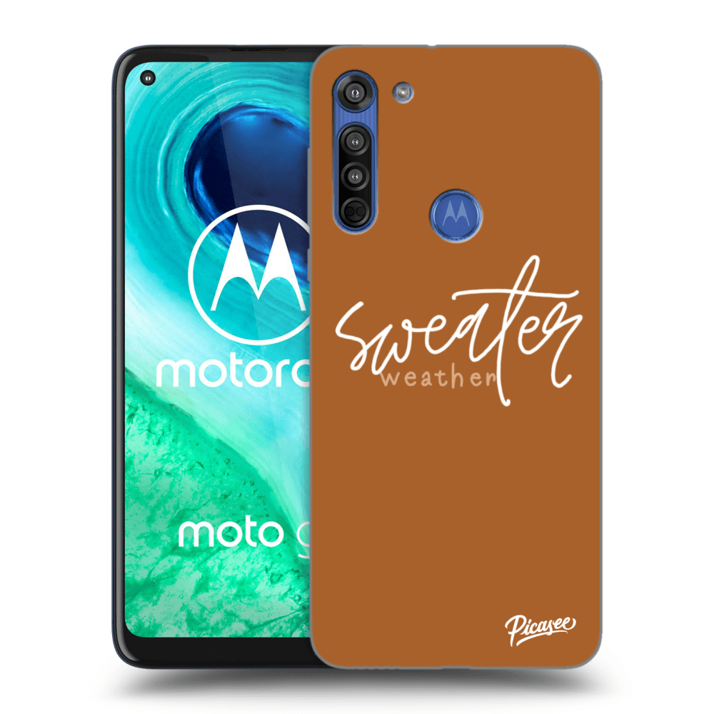 Picasee husă transparentă din silicon pentru Motorola Moto G8 - Sweater weather