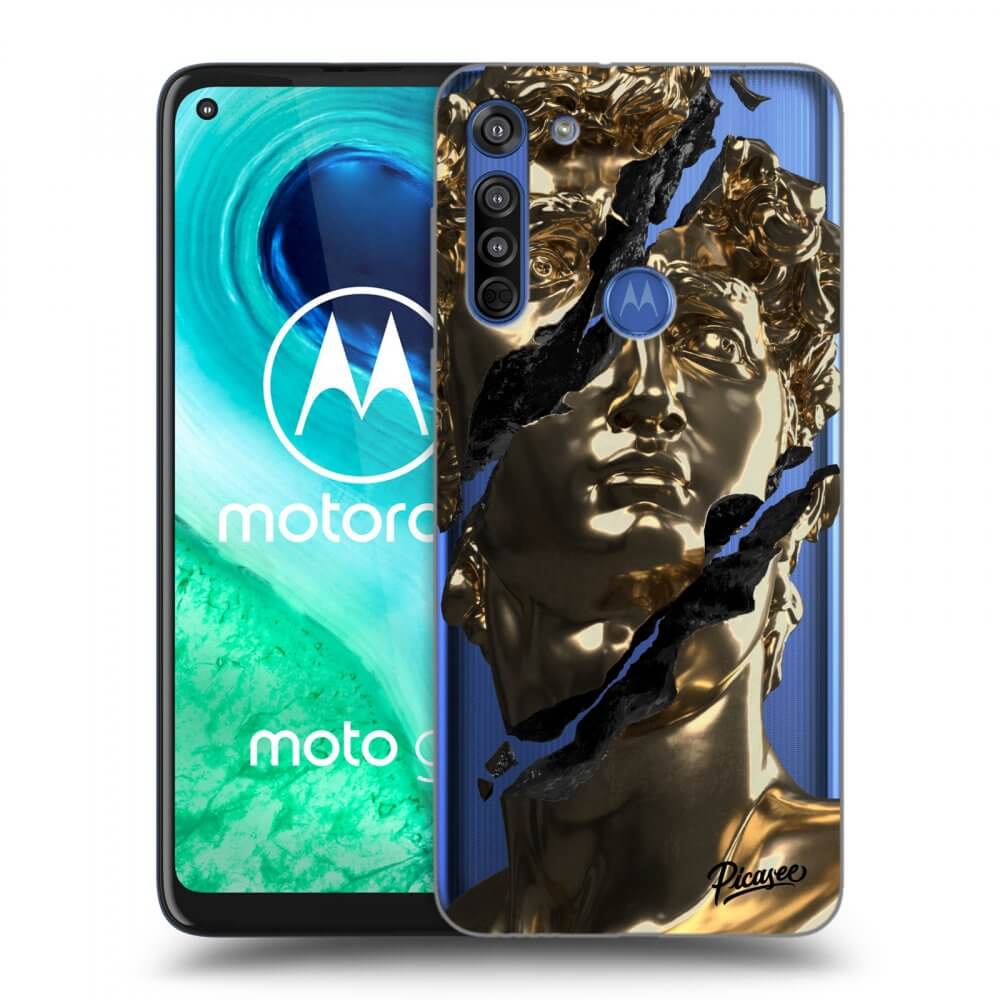 Picasee husă transparentă din silicon pentru Motorola Moto G8 - Golder