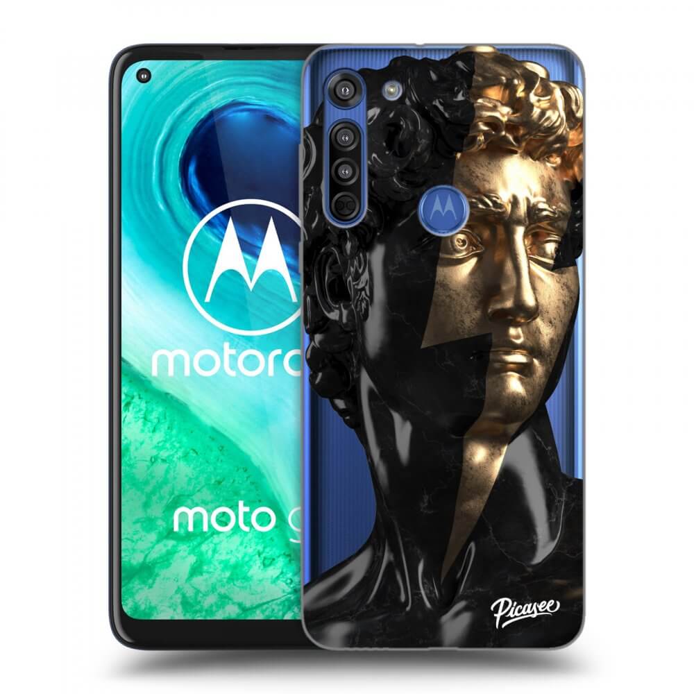 Picasee husă transparentă din silicon pentru Motorola Moto G8 - Wildfire - Black